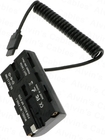 NP-F550/F570/F970 Dummy Battery To Ronin S Gimbal Power Coiled Cable For Atomos Ninja V/Shinobi/Shogun Monitor