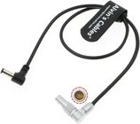 Power Cable For Zacuto Kameleon EVF DC Male To Adjustable Right Angle 4-Pin Male 45cm 18inches