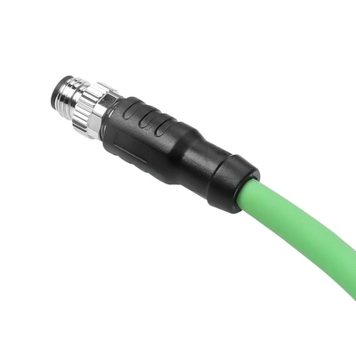 Alvin's Cables M8 A-Code 4 Pin Male to M12 D-Code 4 Pin Male Ethernet Cable High-Flex Shielded Cat6a for Beckhoff ZK1090-3161, PROFINET, EtherCAT, Industrial Automation, Robotics 26.2ft/8m