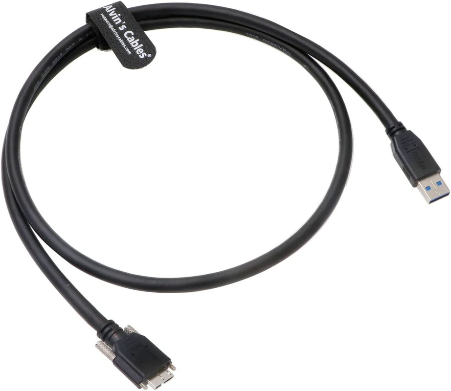 Alvin'S Cables USB 3.0 USB A To Micro B Data Cable For Basler ACE Camera Micro B Locking Screws To Type A Shielded Cable